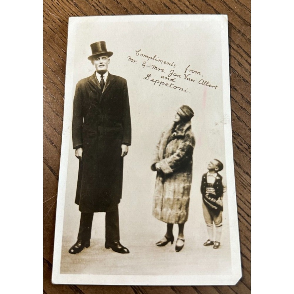 c1910s Circus / Vaudeville RPPC Real Photo Postcard "Jan Van Albert & SEPPETONI"